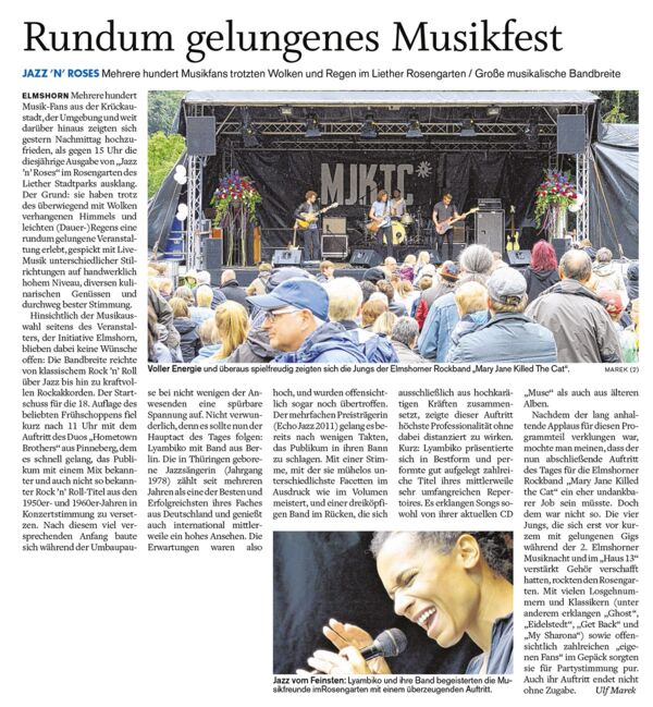 Rundum gelungenes Musikfest.
