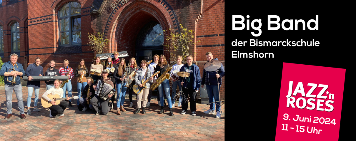 Die Big Band der Bismarckschule Elmshorn bei Jazz 'n Roses im Liether Rosengarten